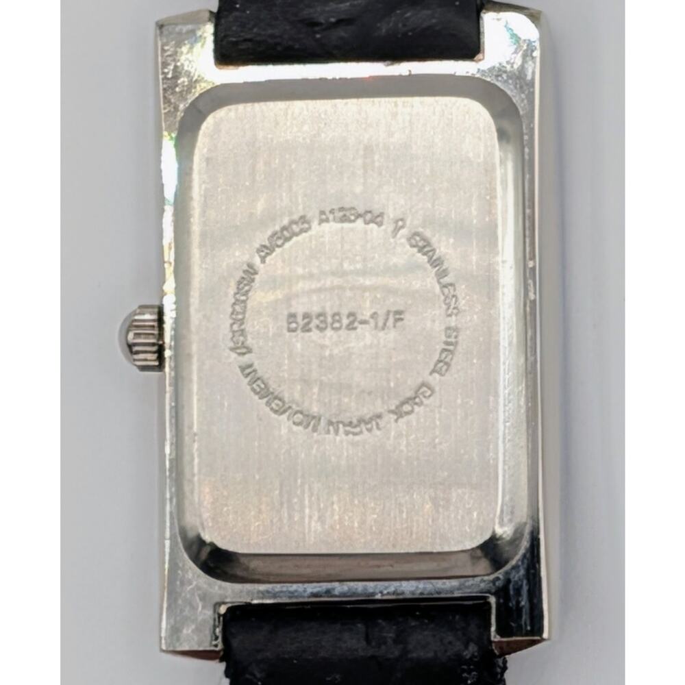 Green Dial Rectangular Quartz Watch Crystal Accen… - image 3